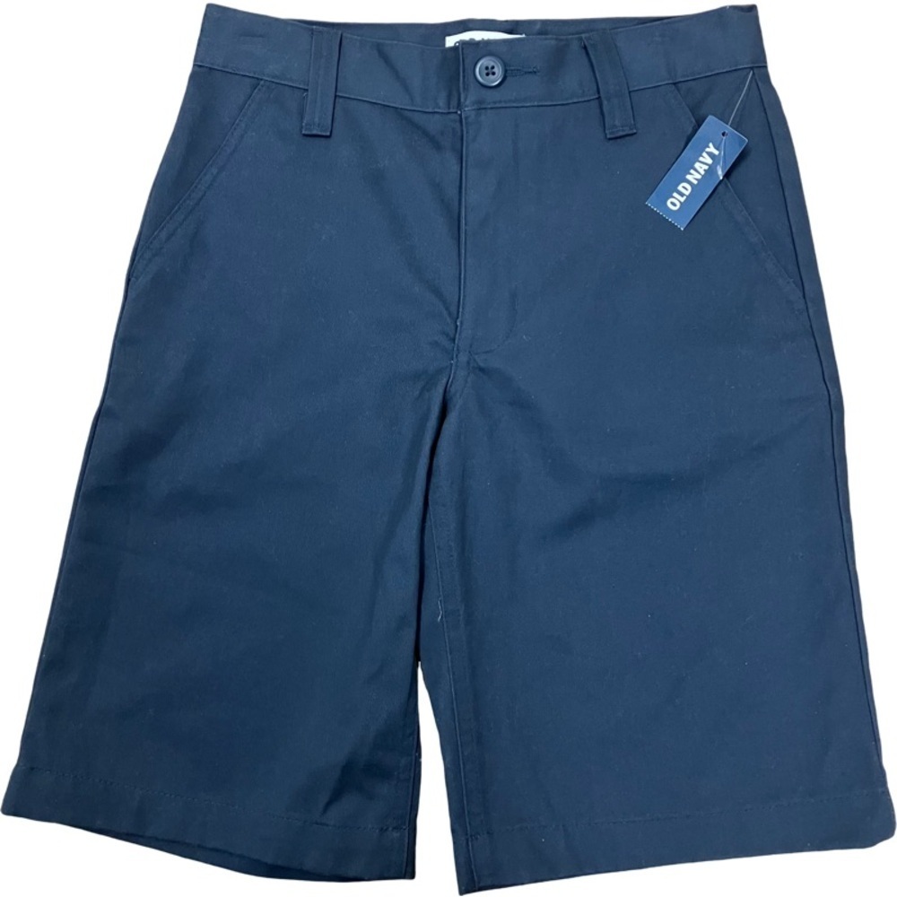 OLD NAVY Boys Shorts SIZE 8 Navy Adjustable Waistband Casual School Uniform NEW
